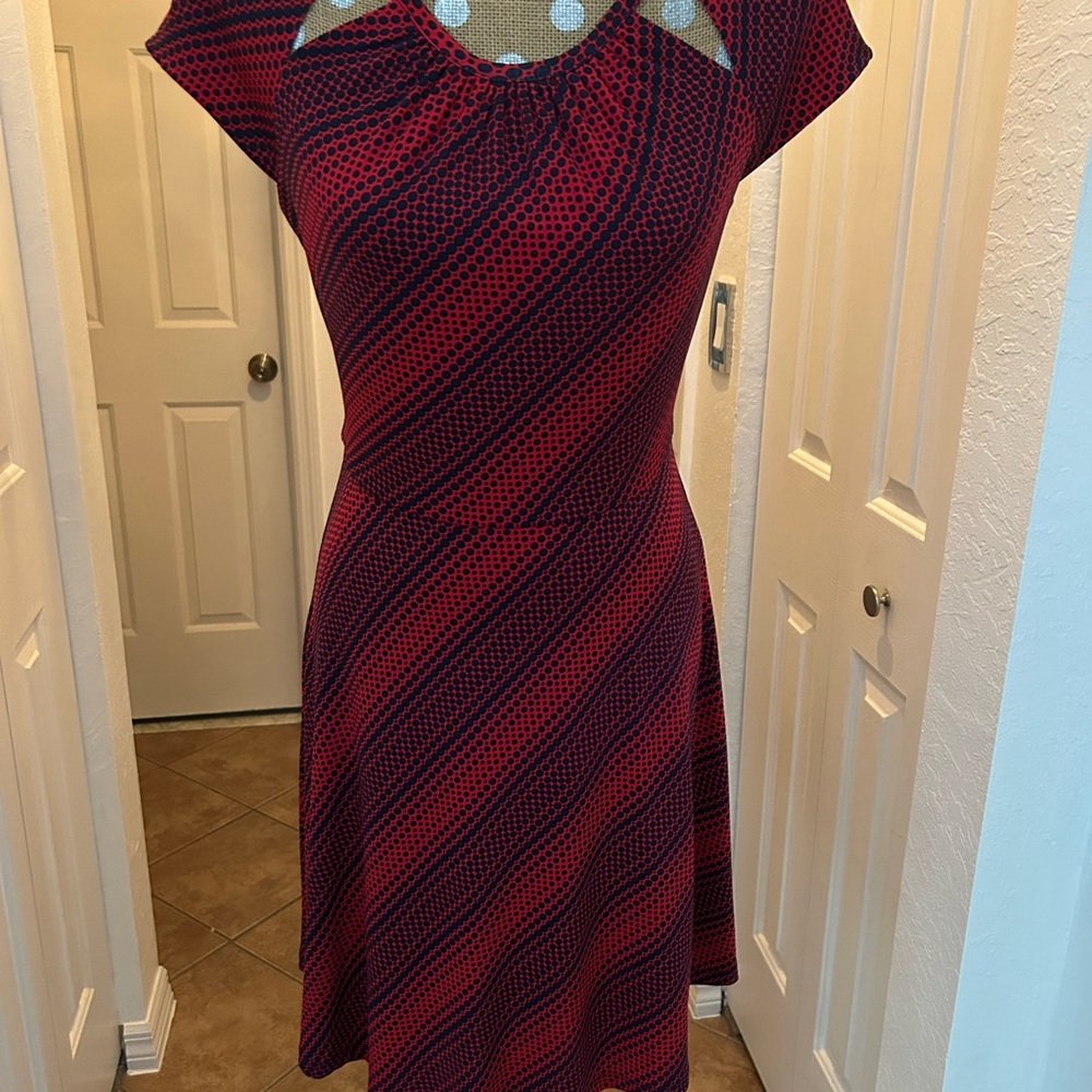Michael Kors Elegant Red and Black Women's Dress